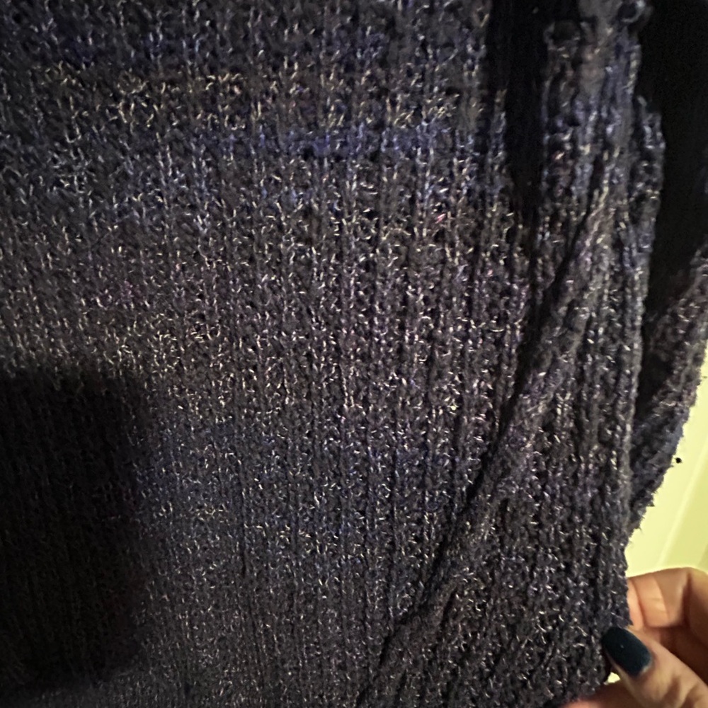 Free People Navy Ribbed Sweater - Picture 6 of 7